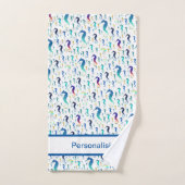 ユニーク,美しい,カラフル,パタ色彩の鮮やかーンGRE バスタオルセット (ハンドタオル)