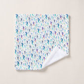 ユニーク,美しい,カラフル,パタ色彩の鮮やかーンGRE バスタオルセット (ウォッシュタオル)