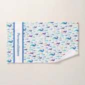 ユニーク,美しい,カラフル,パタ色彩の鮮やかーンGRE バスタオルセット (ハンドタオル)