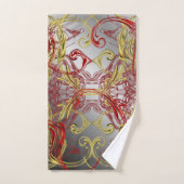 ユニーク，美しい，カラフル，パタ色彩の鮮やかーンGRE バスタオルセット (ハンドタオル)