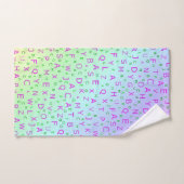 ユニーク,美しい,カラフル,パタ色彩の鮮やかーンGRE バスタオルセット (ハンドタオル)