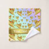 ユニーク，美しい，カラフル，パタ色彩の鮮やかーンGRE バスタオルセット (ウォッシュタオル)