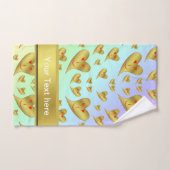 ユニーク，美しい，カラフル，パタ色彩の鮮やかーンGRE バスタオルセット (ハンドタオル)