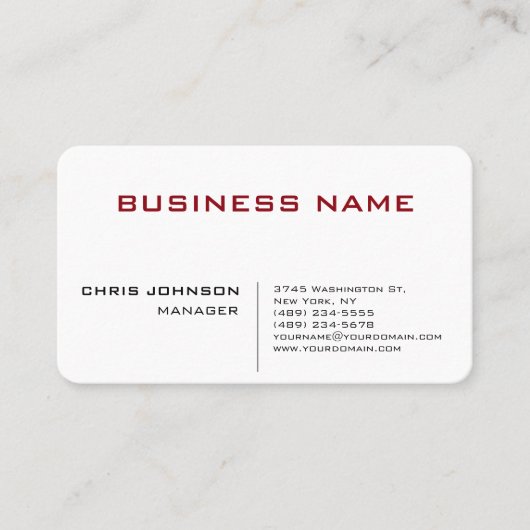 ユニークChic Manager名刺 名刺 (正面)