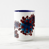 'ユニークCOVID-19 Variant'コーヒーマグ マグカップ (中央)