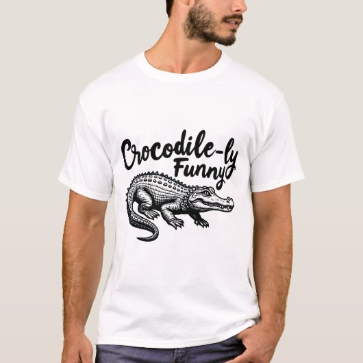 ユニークCrocodile Tシャツおもしろいグラフィック Tシャツ (正面)