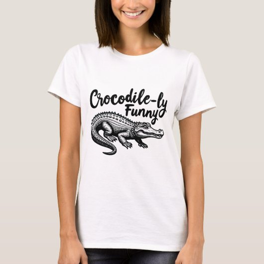 ユニークCrocodile Tシャツおもしろいグラフィック Tシャツ (正面)