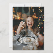 ユニークJoy書道写真クリスマスカード シーズンカード (正面)