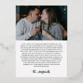 ユニークJoy書道写真クリスマス 箔シーズンカード (裏面)