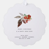 ユニークJoy Merry Christmasの写真 オーナメントカード (裏面)