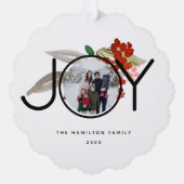 ユニークJoy Merry Christmasの写真 オーナメントカード (正面)