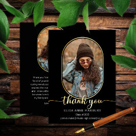 ユニークOblong 2フォトコラージュ卒業 サンキューカード