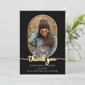 ユニークOblong 2フォトコラージュ卒業 サンキューカード (スタンド正面)