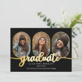 ユニークOblong 4フォトコラージュ卒業 案内状 (スタンド正面)
