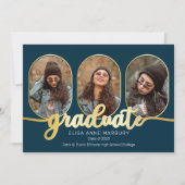 ユニークOblong 4 Photo Collage 2023卒業 案内状 (正面)