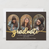 ユニークOblong 4 Photo Collage 2023卒業 案内状 (正面)