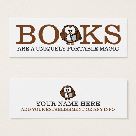 ユニークOwlブックマーク (正面&裏面)