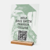 ユニークQRコーカスタムドアクリル記号 アクリルサイン (傾斜)