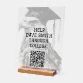 ユニークQRコーカスタムドアクリル記号 アクリルサイン (傾斜)