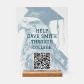 ユニークQRコーカスタムドアクリル記号 アクリルサイン (正面)