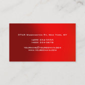 ユニークRed Gray Monogram Manager名刺 名刺 (裏面)