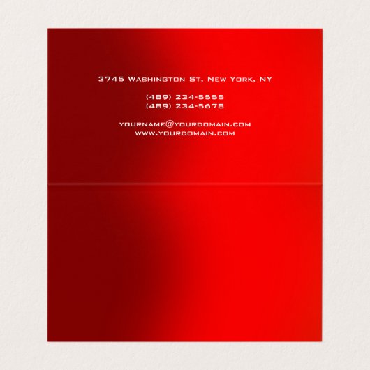 ユニークRed Gray Monogram Manager名刺 名刺 (内部フラット)