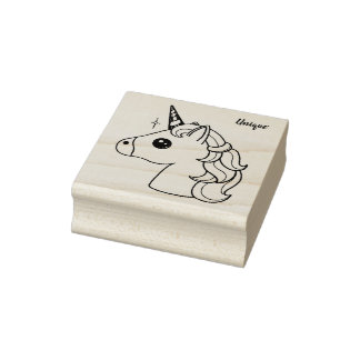 ユニークunicornスタンプ – 誕生日、おごり、感謝してい ラバースタンプ