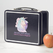 ユニ後を追コーンの魔法のような夢 メタルランチボックス (インサイチュ)