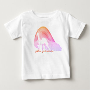 ユニ後を追コーン ベビーTシャツ