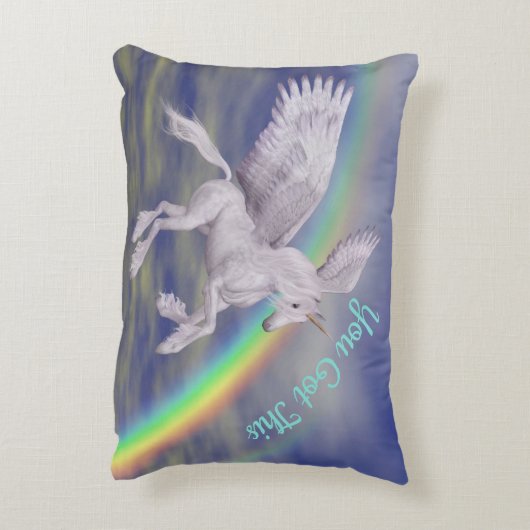 ユニ得コ飛んでいるーン・レインボ感動的ー アクセントクッション (裏面(縦))