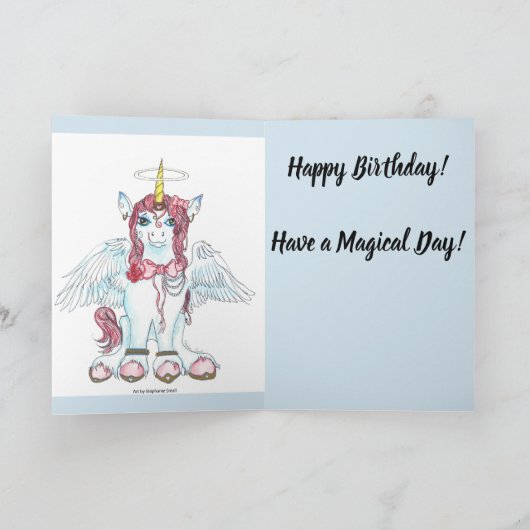 ユニ王室のコーン誕生日 カード (内部)