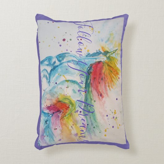 ユニ絵を描コーン後を追の夢のアクセントクッション アクセントクッション (正面(垂直))