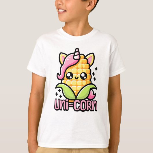 ユニ – コーン！キュートユニコーンプン Tシャツ (正面)