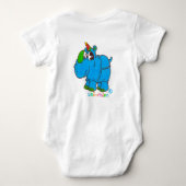 ユニ – リノワンピース ベビーボディスーツ (裏面)