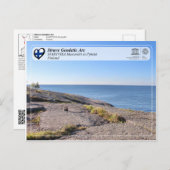 ユネスコのストーブ測地円弧 – SVARTVIRA Mustaviiri ポストカード (正面/裏面)