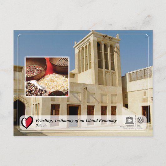 ユネスコのWHS – 真珠、島のエコンの証言 ポストカード (正面)