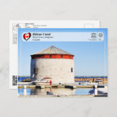 ユネスコのWHS - Rideau Canal - Shoal Tower,キングストン ポストカード (正面/裏面)