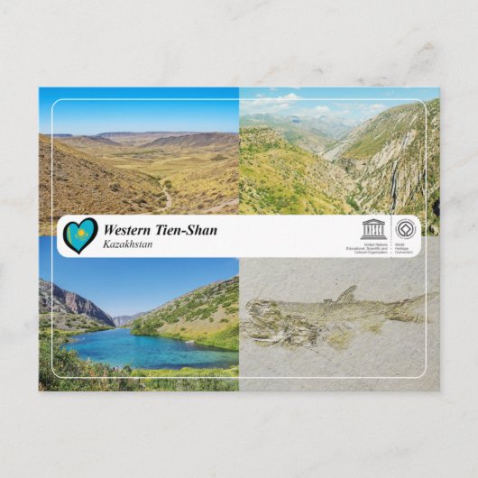 ユネスコ世界伝統サイト – 西ティエンシャン ポストカード (正面)