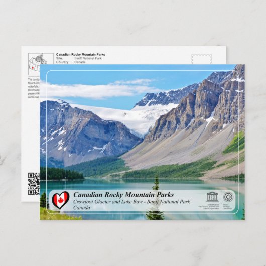 ユネスコ世界遺産 - バンフ国立公園 ポストカード (正面/裏面)