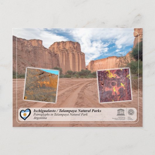 ユネスコ – イシグアラスト/タランパヤ自然公園 ポストカード (正面)