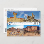 ユネスコ – イシグアラスト/タランパヤ自然公園 ポストカード (正面/裏面)