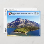ユネスコ – ウォータートングレイシャ国際的ピースパーク ポストカード (正面/裏面)