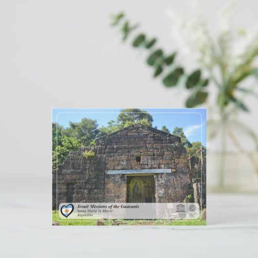 ユネスコ – グアラニのイエズス会 ポストカード (スタンド正面)