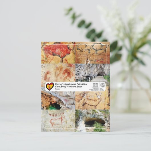 ユネスコ – スペイン北部の旧石器時代の洞窟アート ポストカード (スタンド正面)