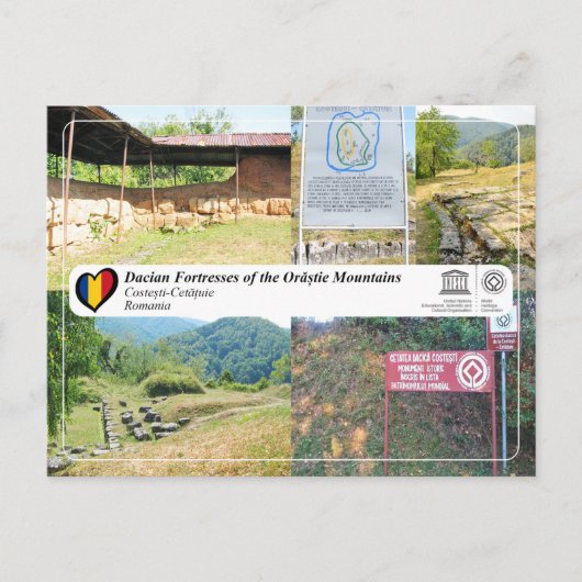 ユネスコ – ダシアン要塞 – コスティ – セタトゥエ ポストカード (正面)