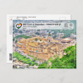 ユネスコ – ラジャスタンのヒルフォート – アンバーフォート ポストカード (正面/裏面)