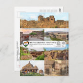 ユネスコ,ラジャスタンのヒルフォート – Ranthambore Fort ポストカード (正面/裏面)