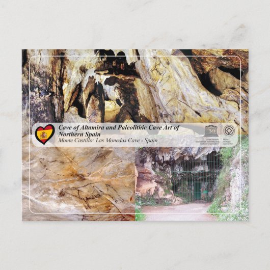 ユネスコ – ラス・モネダス洞窟/キュエバ・デ・ラス・モネダス ポストカード (正面)