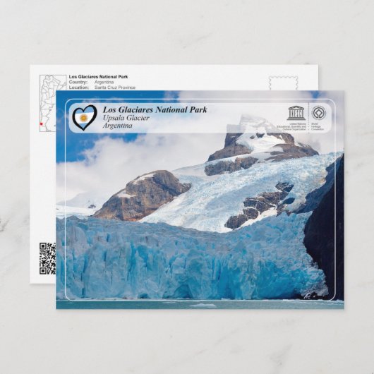 ユネスコ – ロスグラシアレス国立公園 ポストカード (正面/裏面)