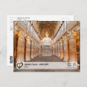 ユネスコWHS – アジャンタ洞窟 ポストカード (正面/裏面)